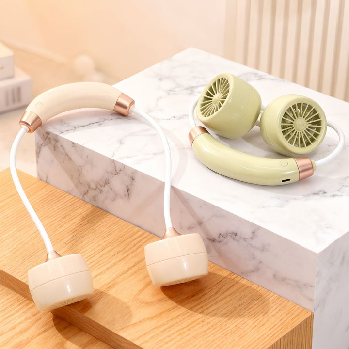 Women Portable Neck Fan with Flexible Arm and USB Connection Stornfield