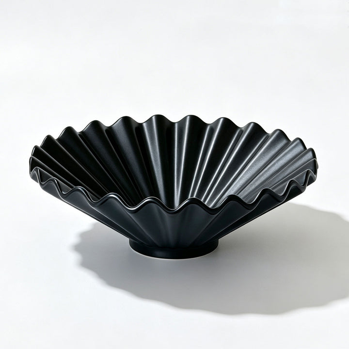 Elegant Ruffled Ceramic Serving Bowl