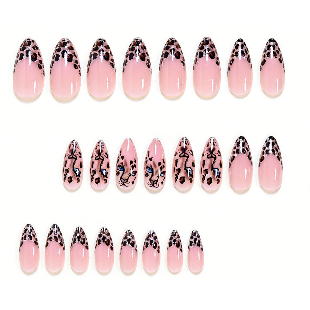 Artistic Leopard Print Stiletto Nail Art Tips Stornfield