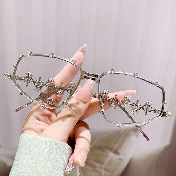 Ladies designer glasses with glamorous accent and sparkling glitter stones Stornfield