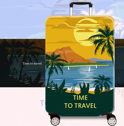 Women's Hard Shell Suitcase with Gorgeous Sunset Design Stornfield