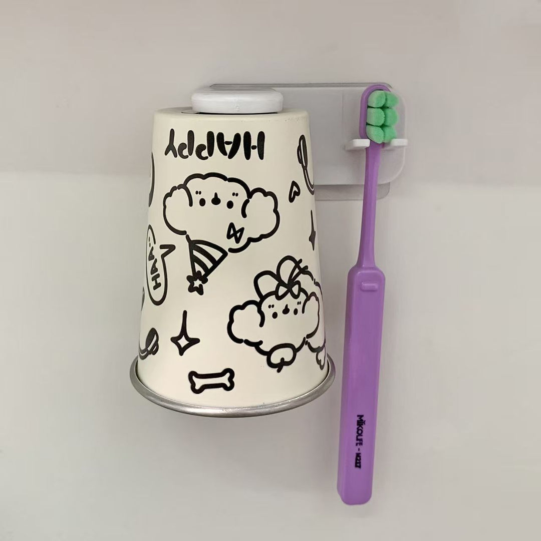Wall-mounted toothbrush holder with playful animal design Stornfield