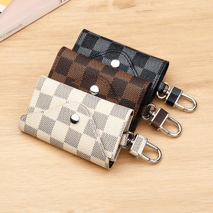 Checkered Pattern Keychain Wallet Stornfield