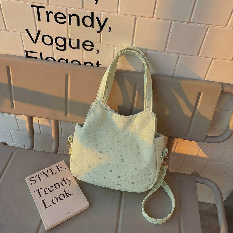 WoStar-Patterned Canvas Hobo Bag Stornfield