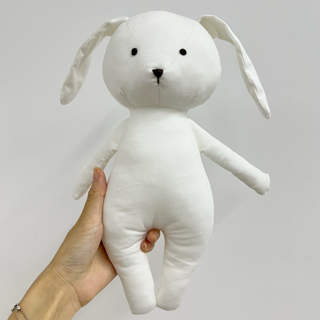 Handmade Organic Linen Bunny Doll with Long Limbs
