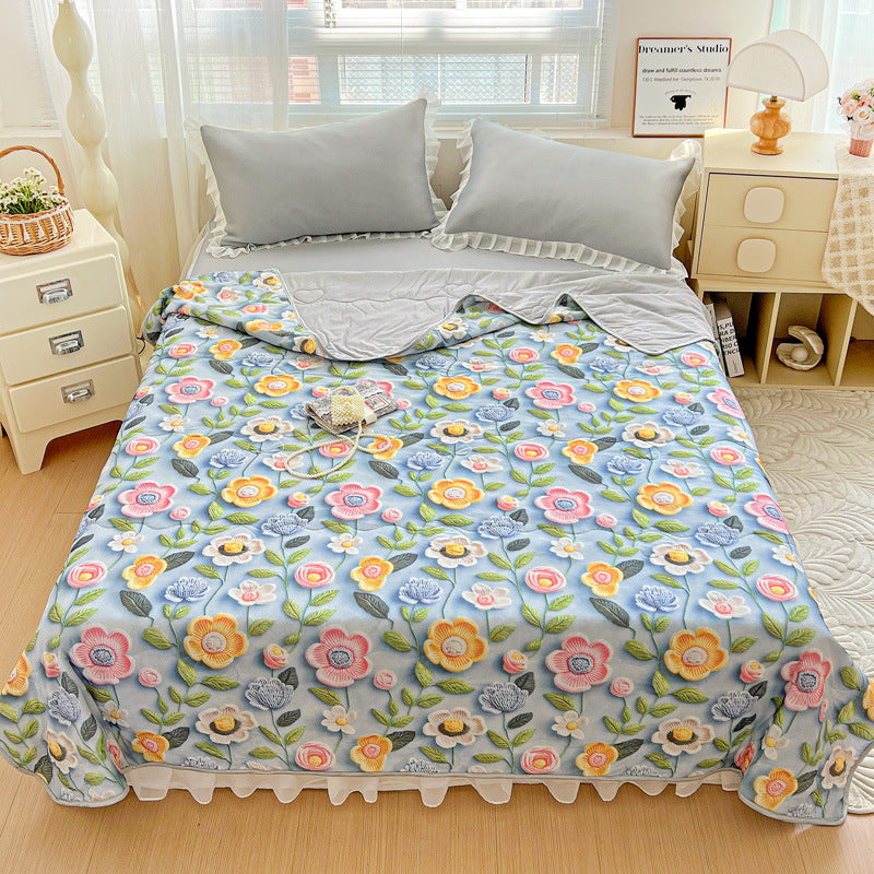 Floral Patterned Lightweight Quilt