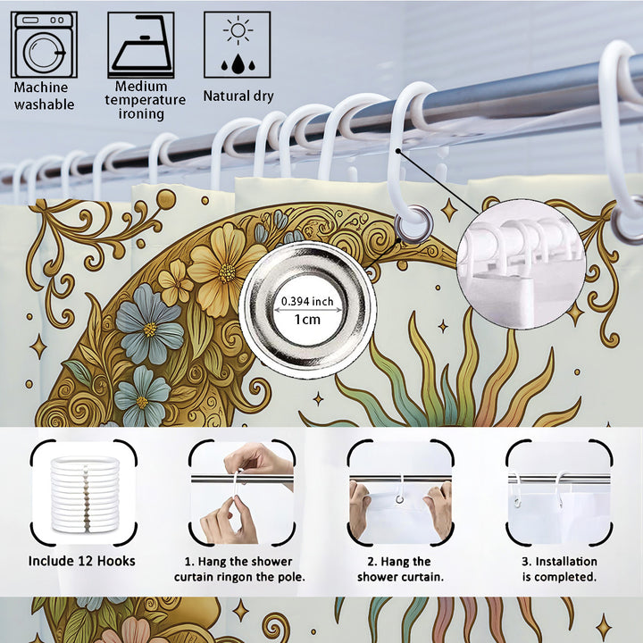 Celestial-Themed Four-Piece Bathroom Décor Set Stornfield
