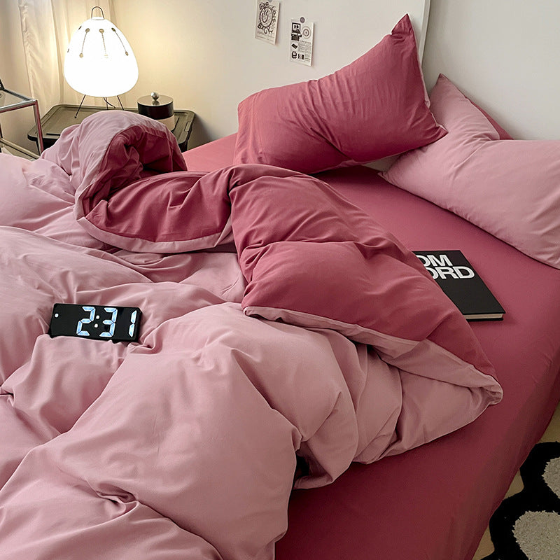 Checked Pattern Duvet Cover Set