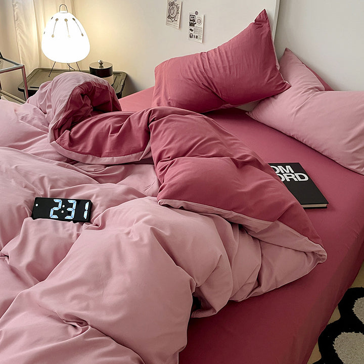 Checked Pattern Duvet Cover Set