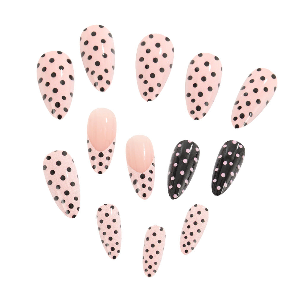 Acrylic nails with dot design Stornfield
