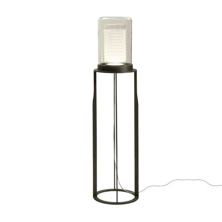 Contemporary Table Lamp with Textured Glass Shade