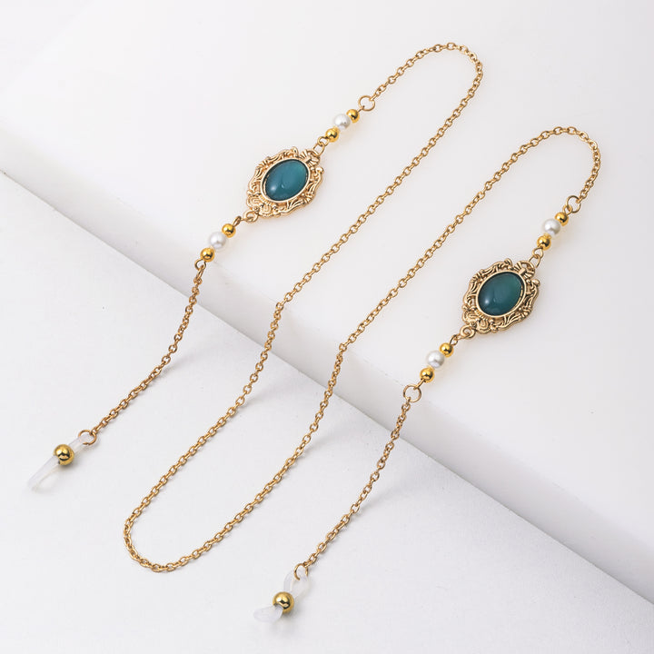 Ornate Eyewear Chain with Gemstone Accents Stornfield