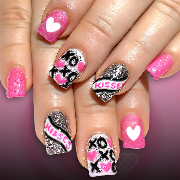 Artistic Valentine's Day Press-On Nails Stornfield