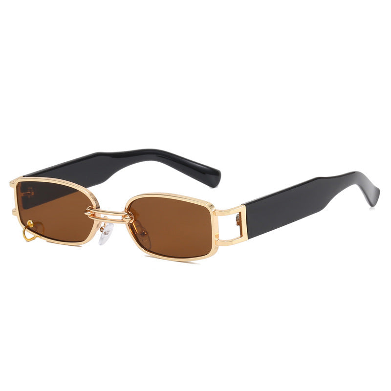 Ladies sunglasses in luxurious rectangular design with golden accents Stornfield