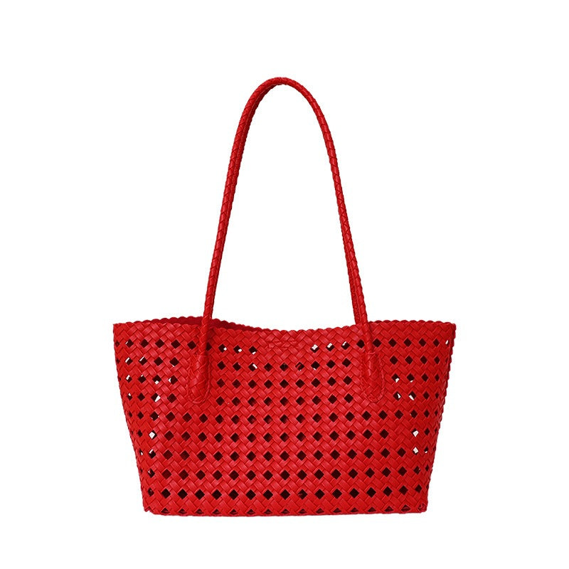 Woven Leather Tote Bag