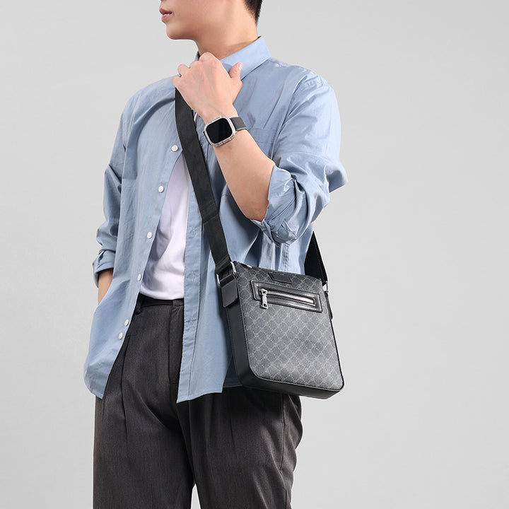 Sleek Textured Crossbody Bag