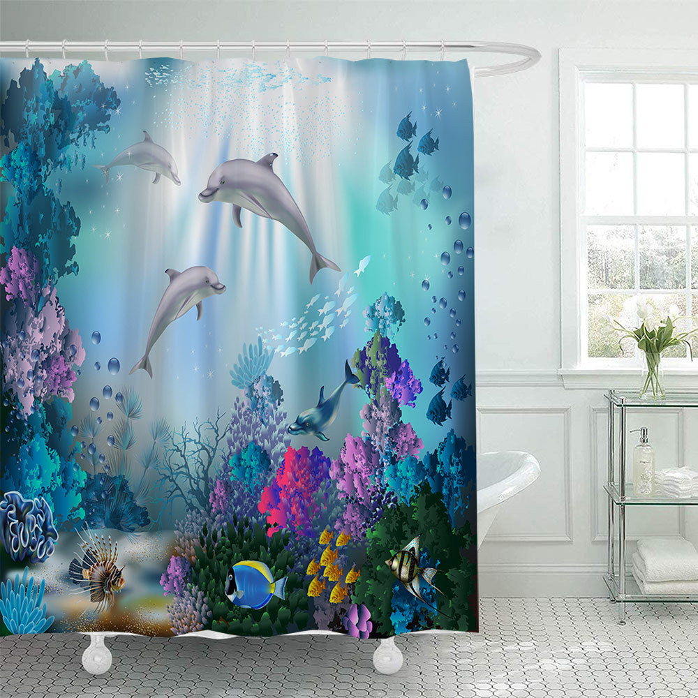Coastal Pattern Shower Curtain Stornfield