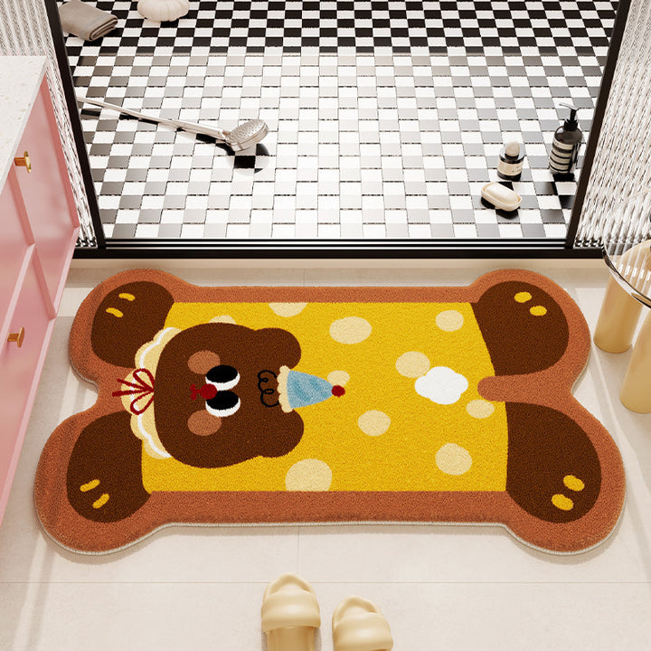 Cute Puppy Shaped Bath Mat