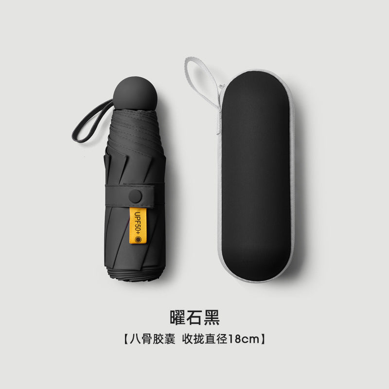 Women's compact rain and sun protection umbrella with carrying case Stornfield