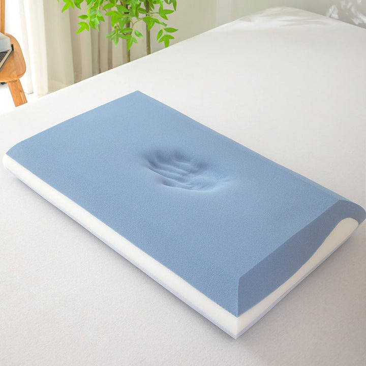 contour memory foam ergonomic cervical pillow with breathable cooling knit cover and removable washable sleeve Stornfield