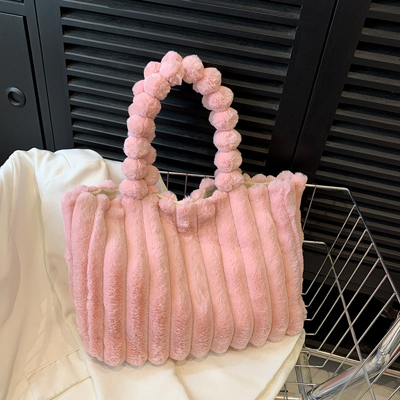 Plush Textured Handbag