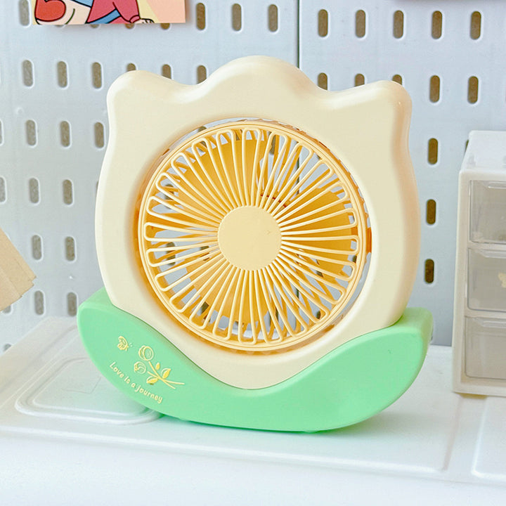 Unisex Portable Mini Table Fan in Flower Pattern Stornfield