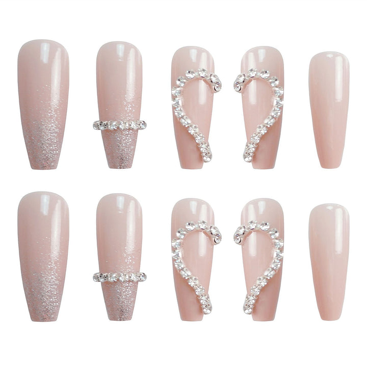 Rhinestone-Embellished Press-On Nail Art Set Stornfield 1790727345