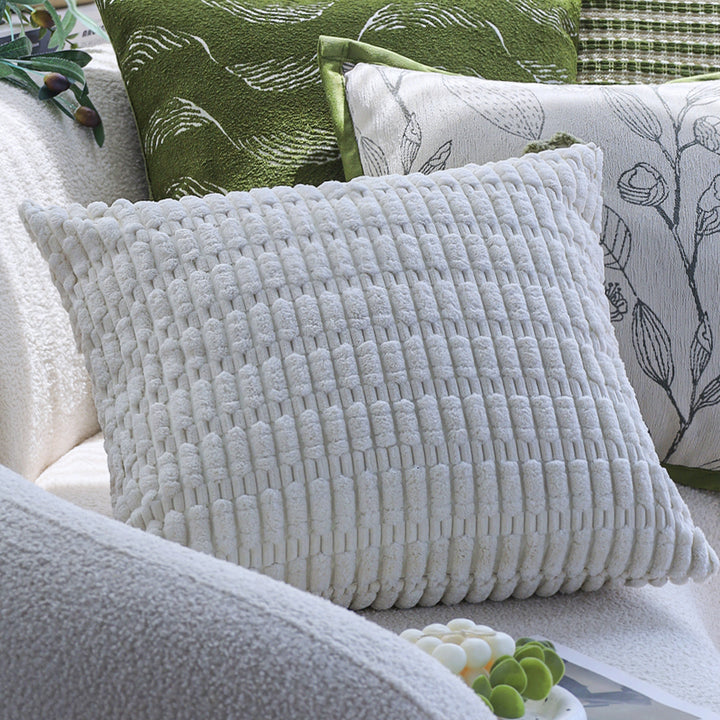 Structured decorative cushions with wave design