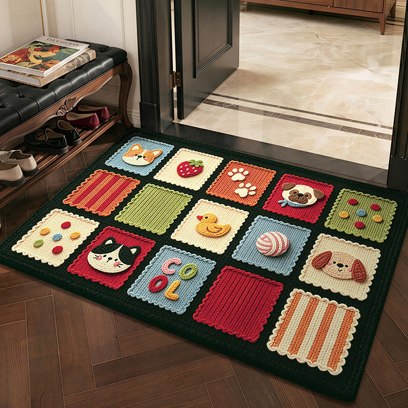 Playful Animal-Themed Door Mat