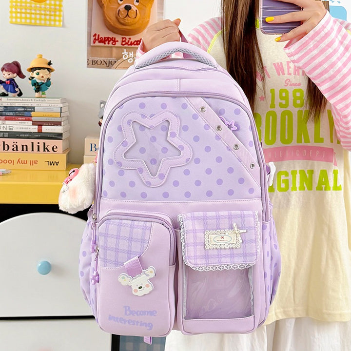 Cute Polka Dot Character Backpack Stornfield