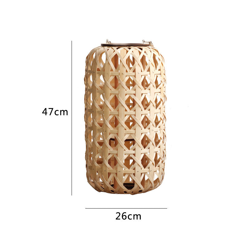 Elegant lantern made of handwoven natural material Stornfield