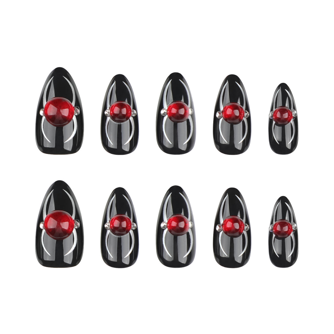 Glamorous stiletto nails with radiant accents Stornfield