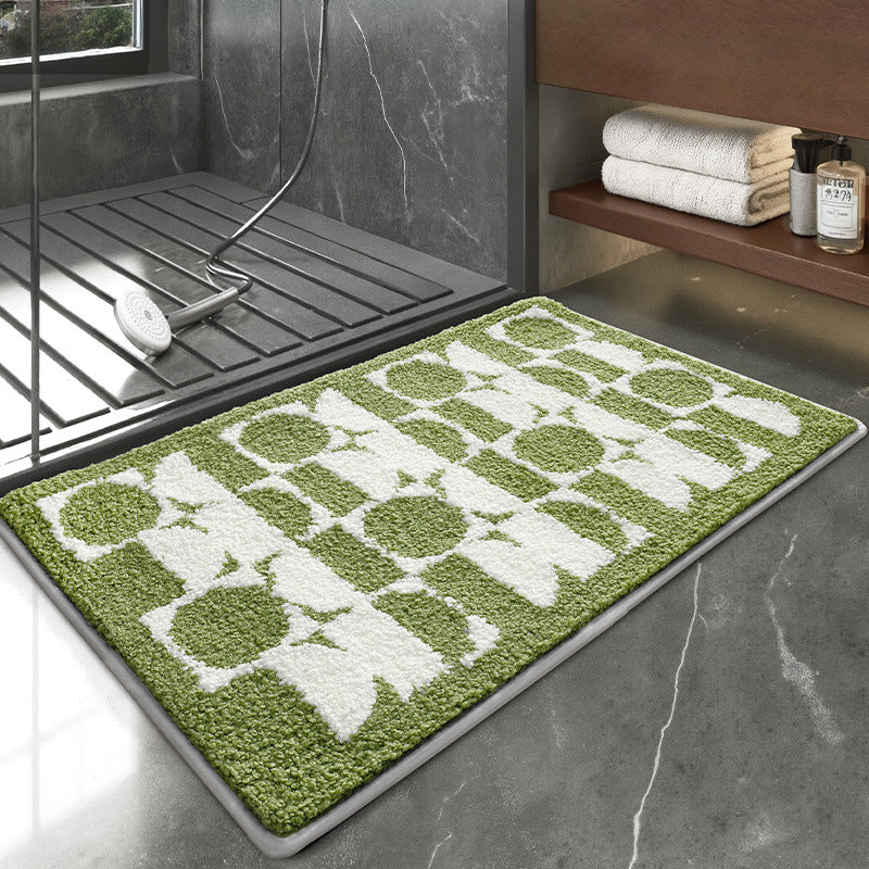 Playful UFO-Themed Bathroom Rug