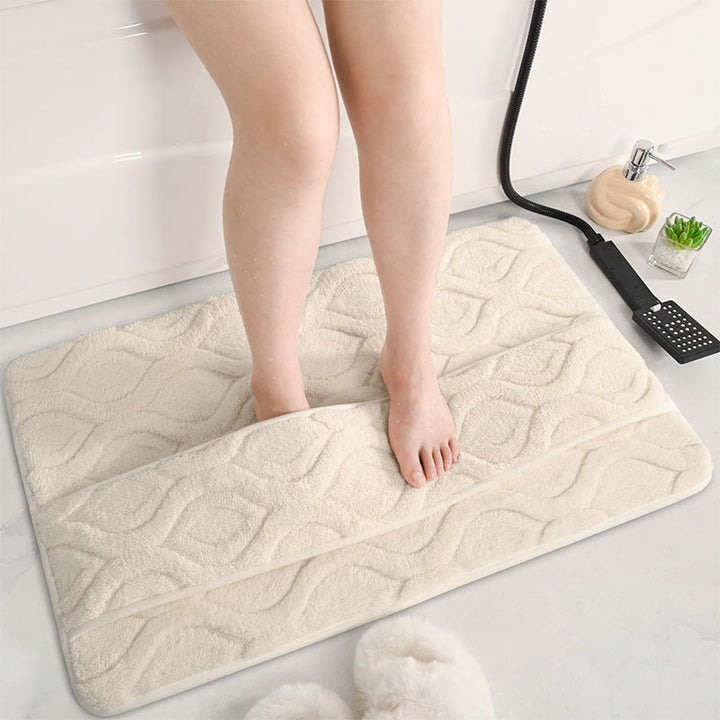 Plush Textured Bathroom Comfort Mat Stornfield