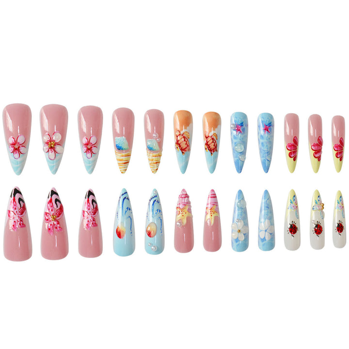 Creative Ocean-Themed Nail Art Extensions Stornfield