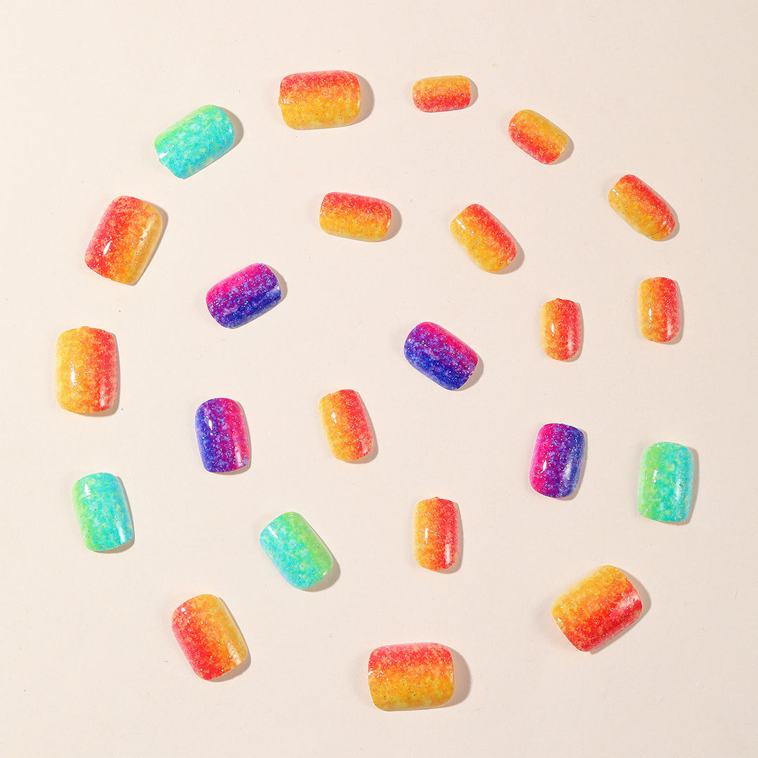 Sparkling Gradient Glitter Nail Art Extensions Stornfield