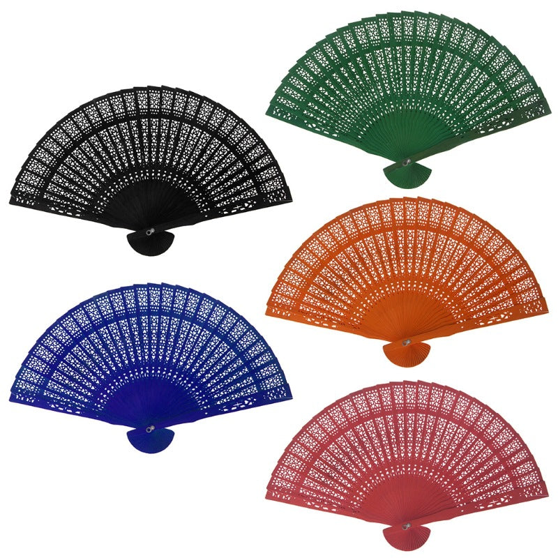 Women's fan made of high-quality plastic with elaborate cut-out work Stornfield
