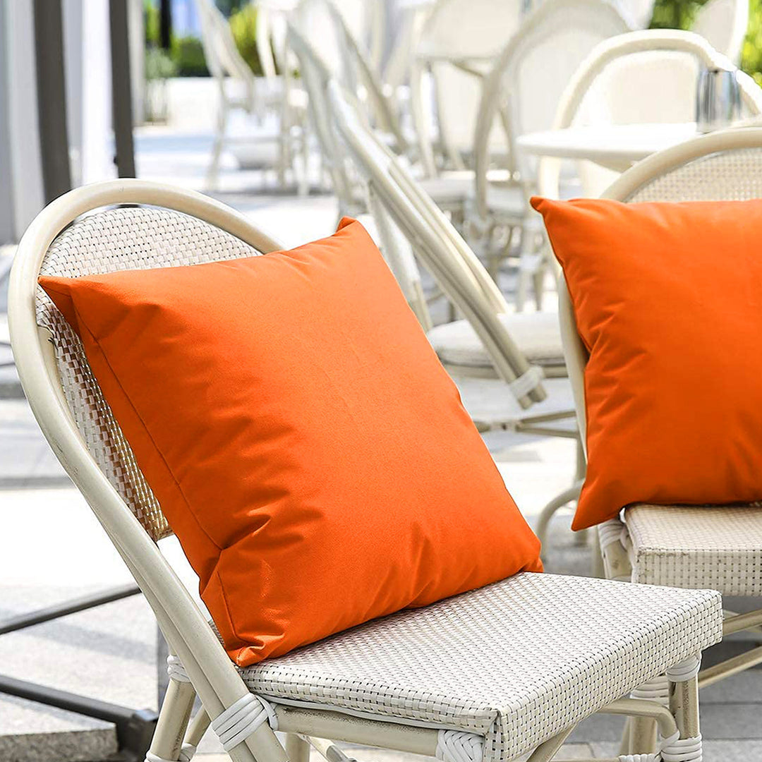 Outdoor Water-Resistant Square Throw Pillow Insert with Plush Polyester Fill