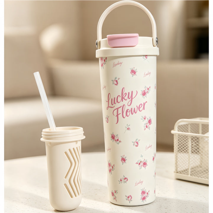 Women’s insulated bottle with high-quality floral design Stornfield