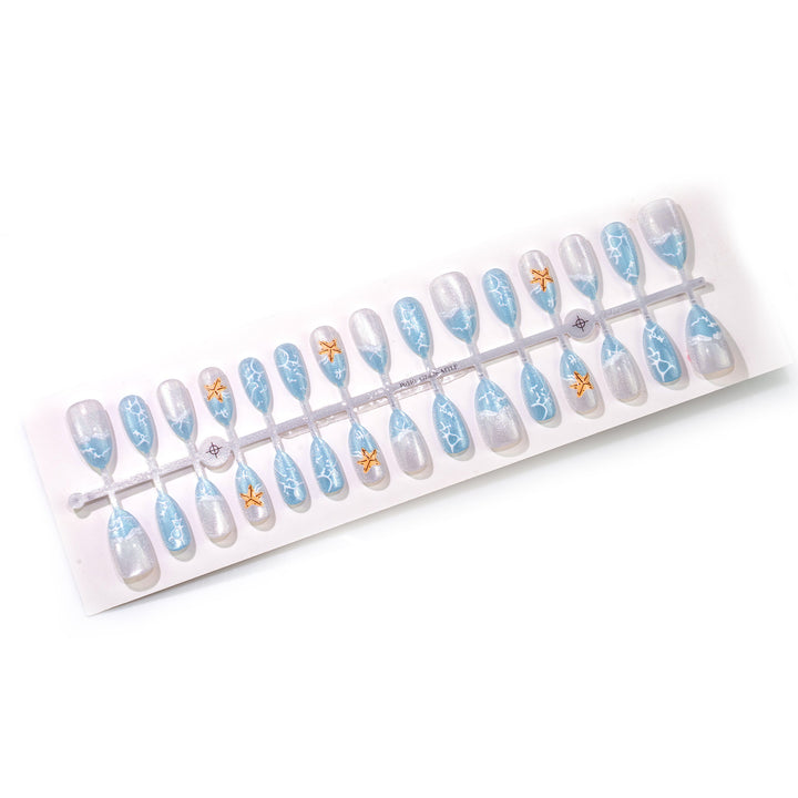 Ocean-Inspired Press-On Nail Art Set