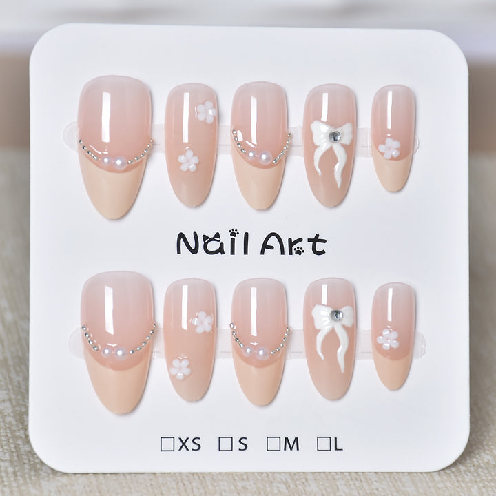 Elegant Floral Press-On Nail Art Stornfield