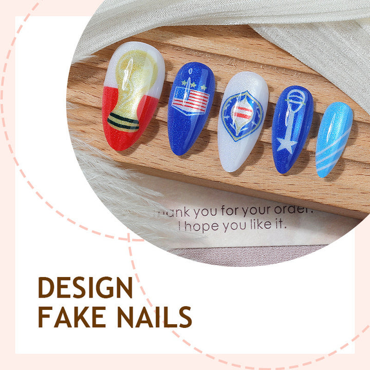 Creative nail art set with sporty and festive motifs Stornfield