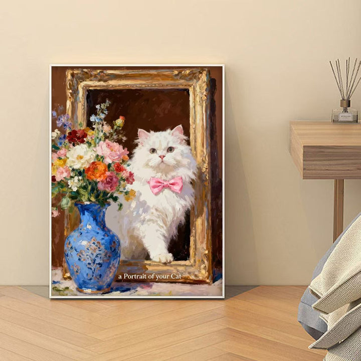 Decorative Cat-Themed Art Print Stornfield