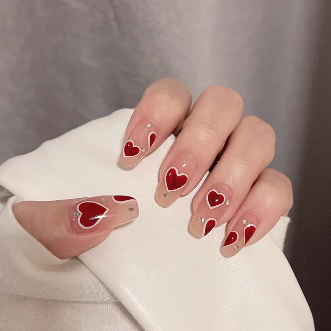 Artistic nail art with heart design Stornfield