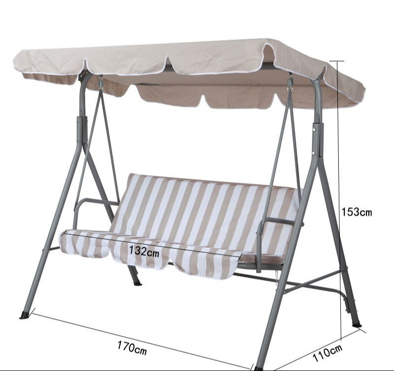 Roomy outdoor canopy swing bench with adjustable canopy Stornfield