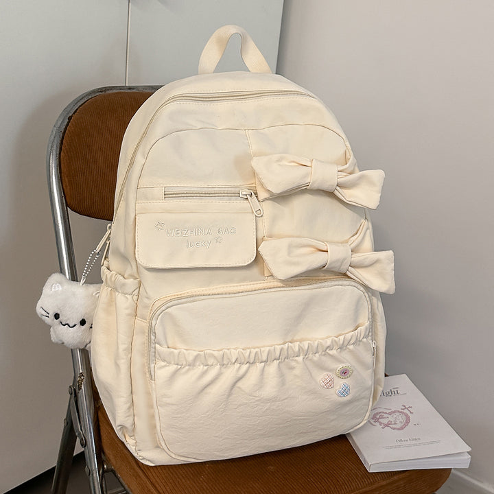 Stylish Bow-Accented Backpack Stornfield