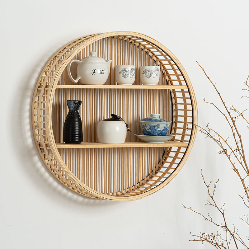 Circular Bamboo Wall Shelf Stornfield