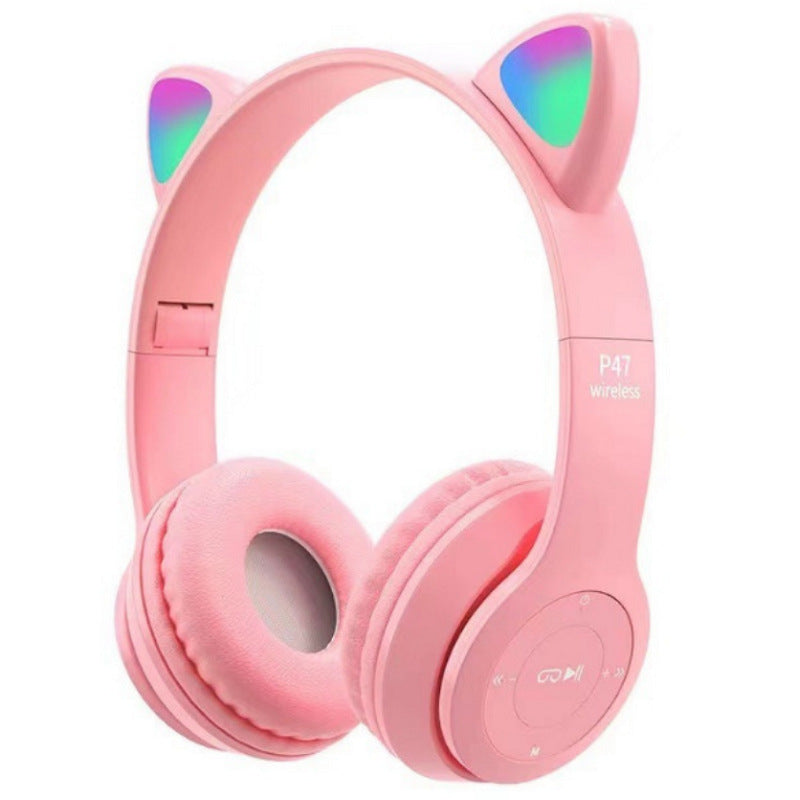 Wireless Cat Ear Headphones with Colorful LED Light Stornfield