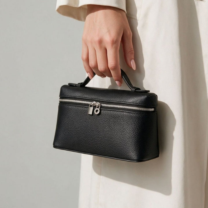 Compact Boxy Top-Handle Vanity Bag