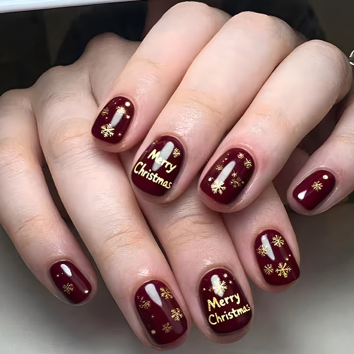 Festive Christmas-Themed Press-On Nail Art Stornfield 1787543209